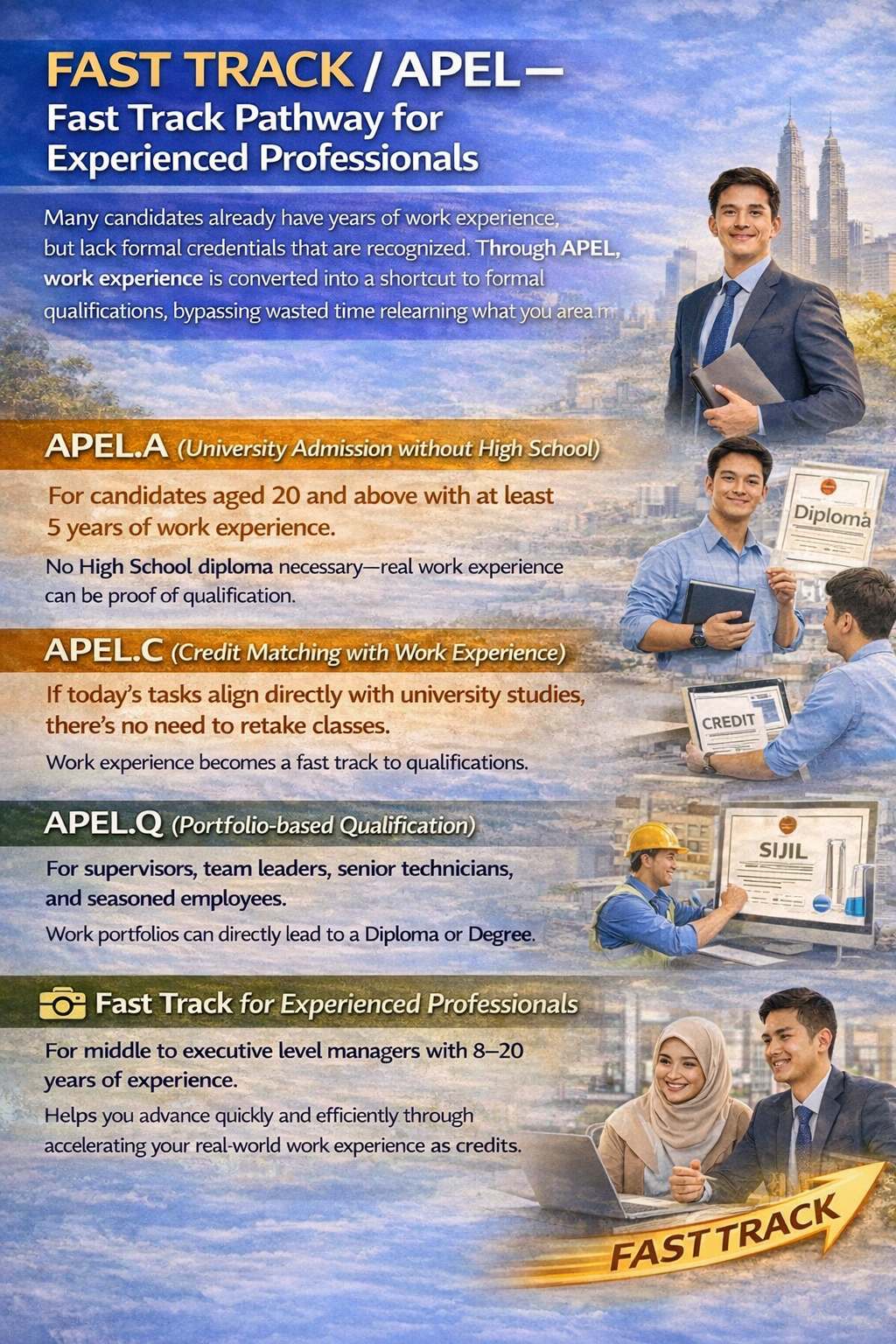 Fast Track / APEL – Pathway for Experienced Professionals